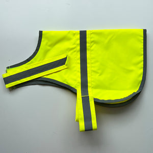 Personalised Reflective Dog Coat With Name And Paw Print, Custom Hi Vis Dog Jacket, Safety Gift For Dog Lovers