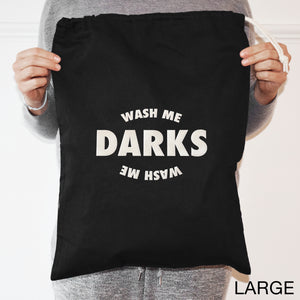 Set Of Four Wash Me Laundry Bags – Darks, Lights, Colours And Whites – Stylish Cotton Storage Solution