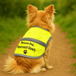 Fully Personalised Behavioural Reflective Dog Hi Vis Safety Coat, Create Your Own Message
