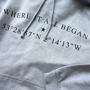 Personalised “Coordinates Hoodie – Where It All Began”