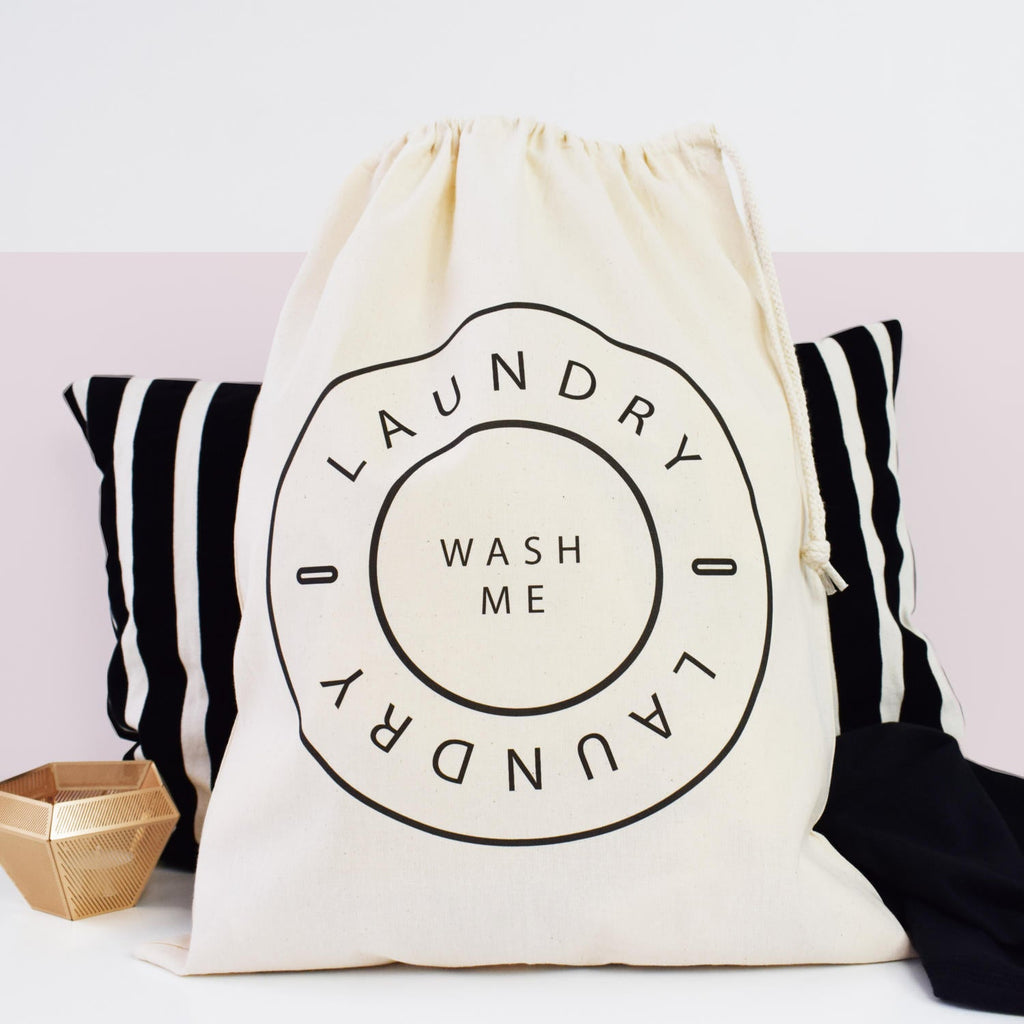 Home And Travel 'Wash Me' Natural Laundry Bag