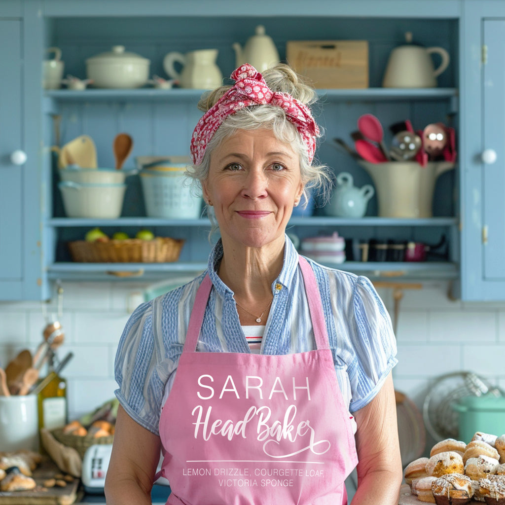 Personalised Head Baker Apron