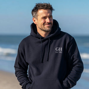 Personalised Initials And Est. Year Hoodie – Custom Gift