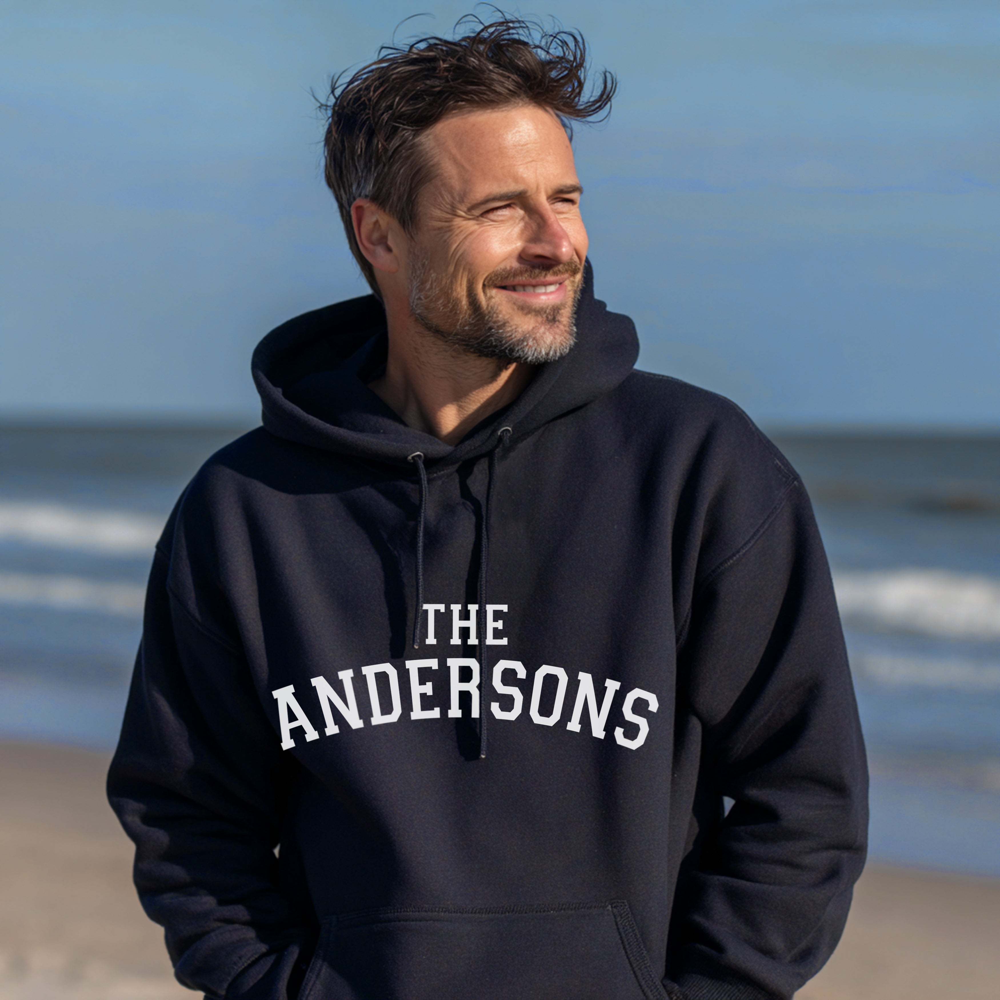 Personalised Varsity Banner Hoodie – Custom Family Name
