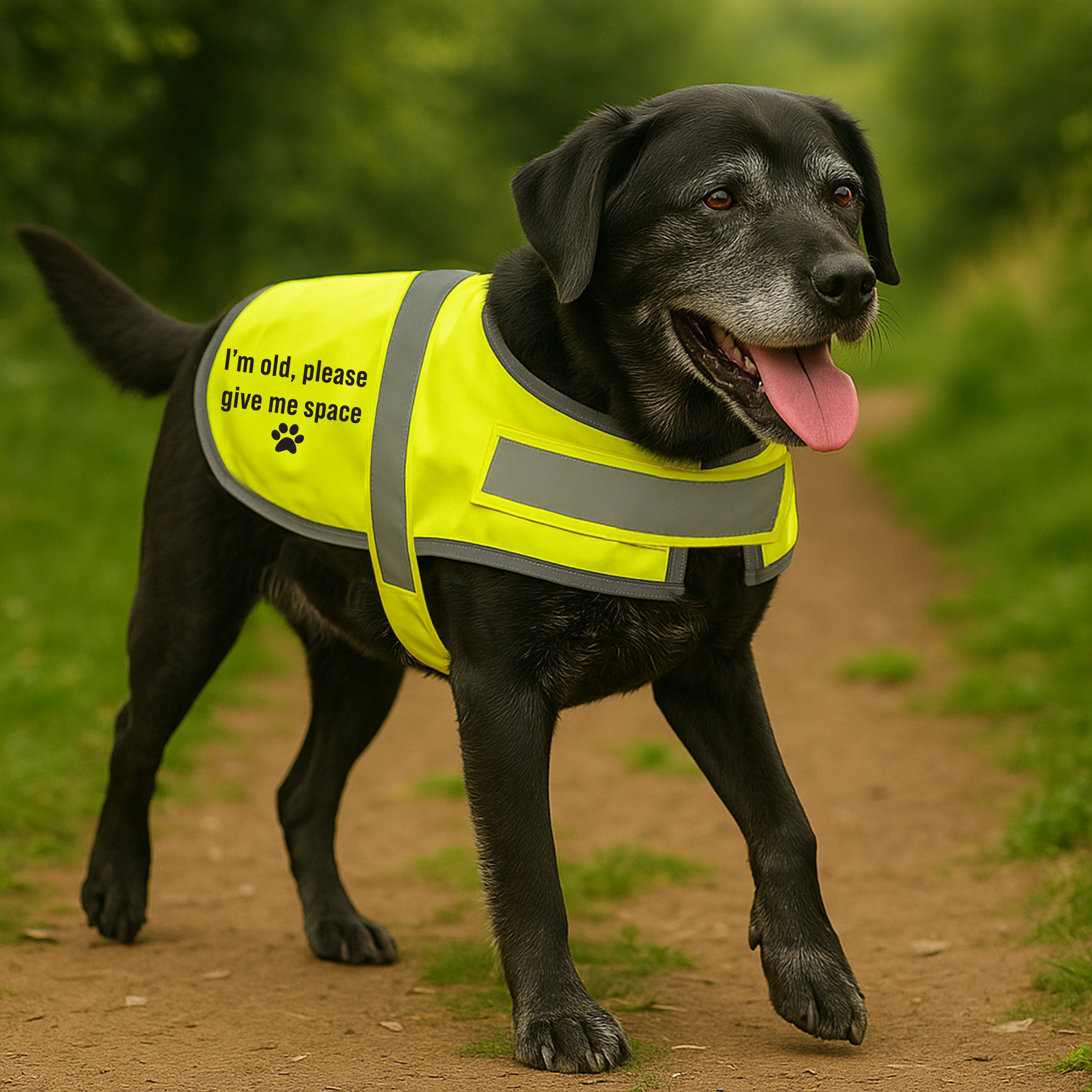 Personalised Reflective Dog Safety Coat With Your Own Message