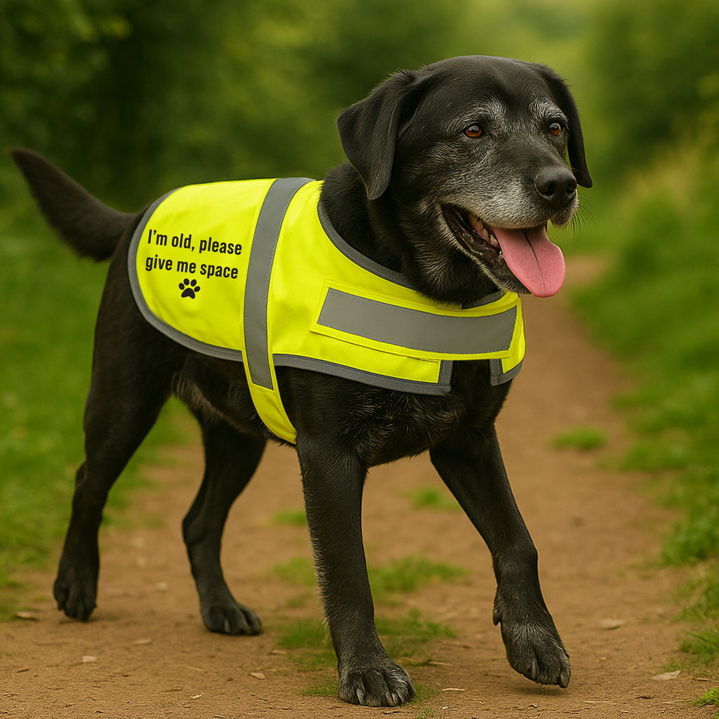 Personalised Reflective Dog Safety Coat With Your Own Message