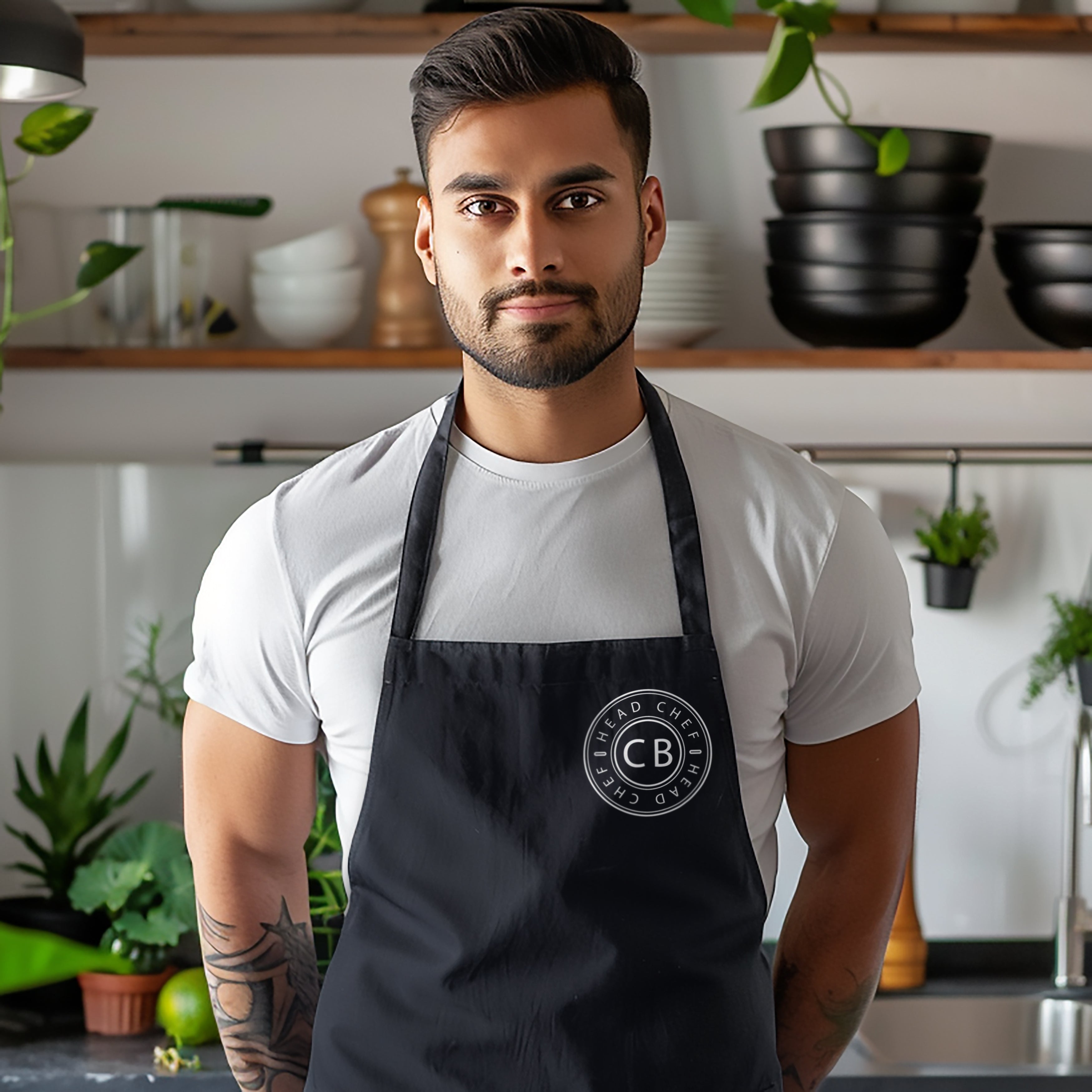Personalised Head Chef Initials Apron