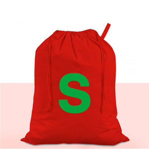 Personalised Custom Initial Red Christmas Santa Sack