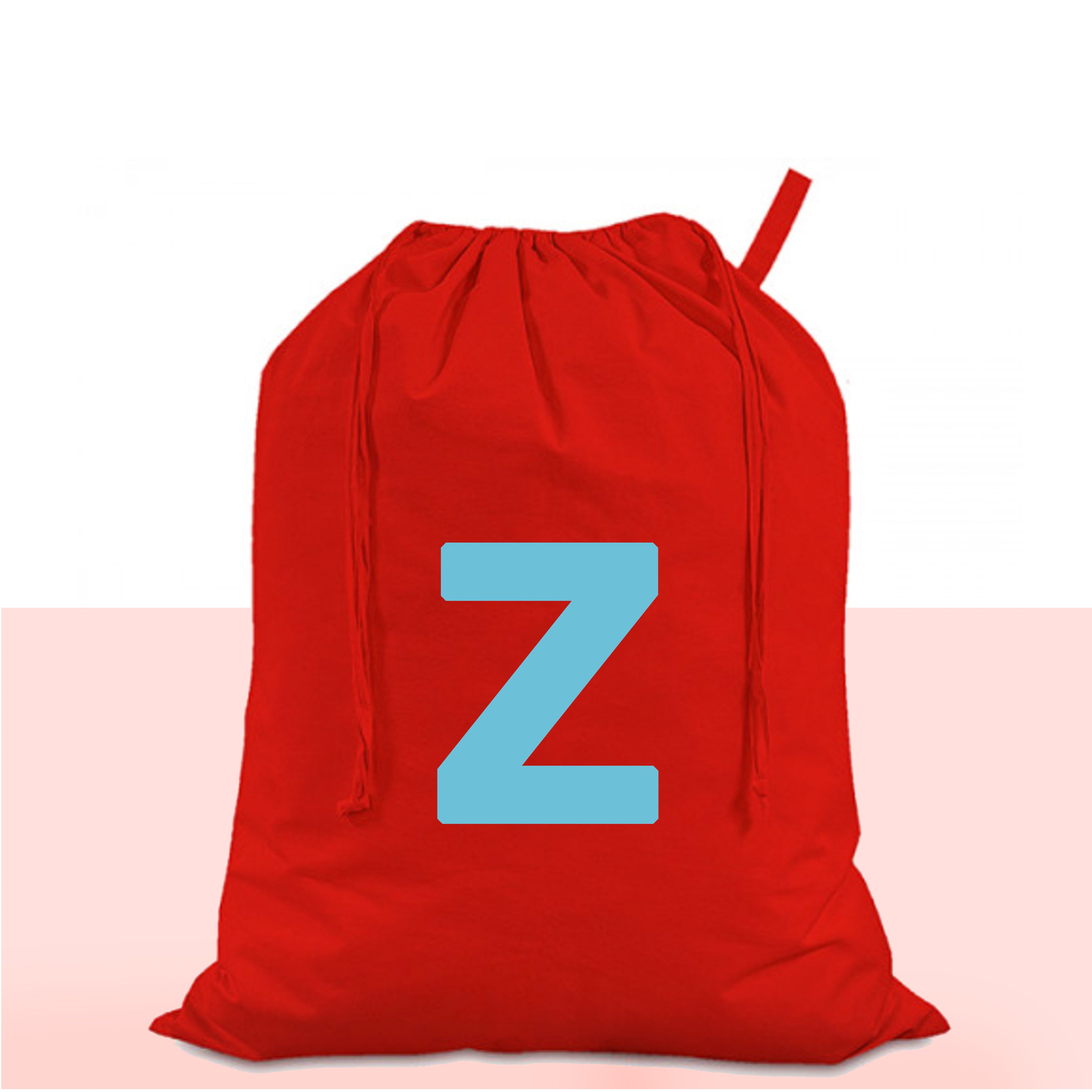 Personalised Custom Initial Red Christmas Santa Sack