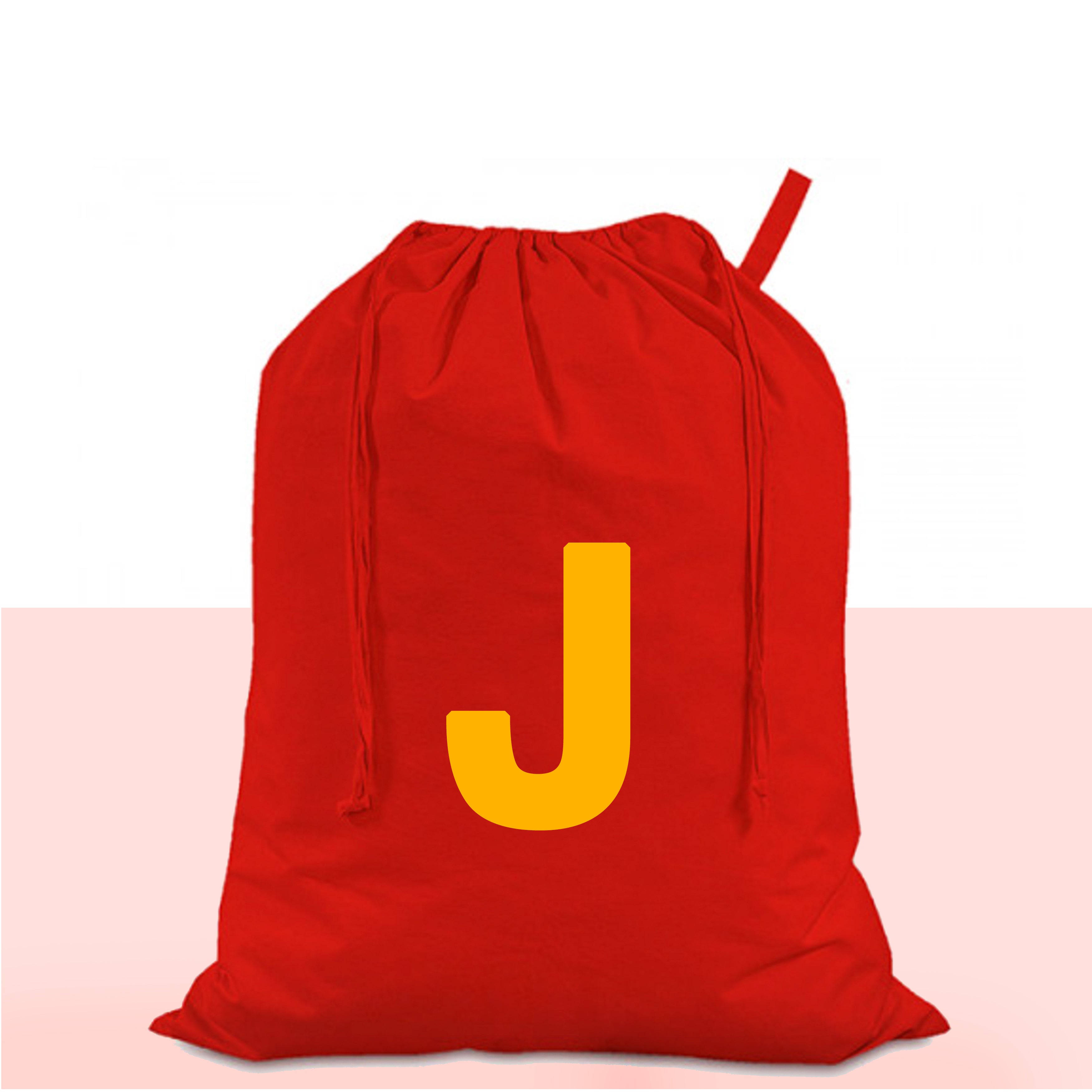 Personalised Custom Initial Red Christmas Santa Sack
