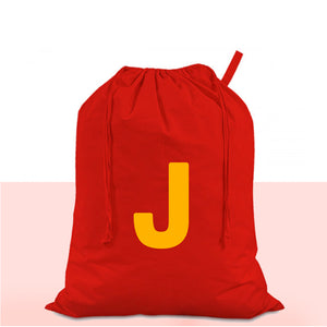 Personalised Custom Initial Red Christmas Santa Sack