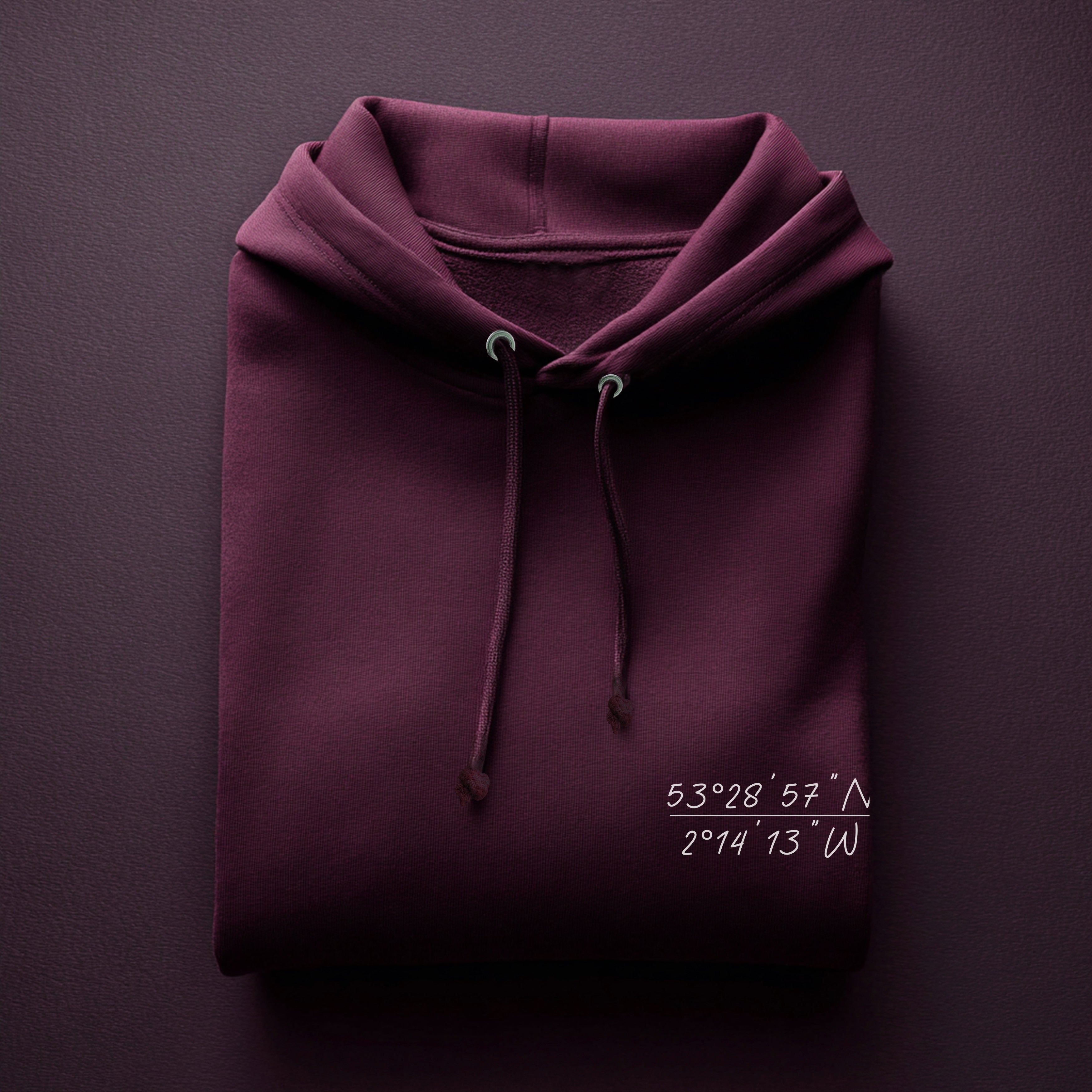 Personalised Coordinates Hoodie – Anniversary Or Wedding Gift