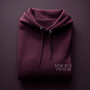 Personalised Coordinates Hoodie – Anniversary Or Wedding Gift