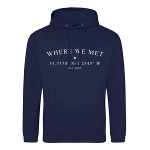 Personalised “Coordinates Hoodie – Where It All Began”