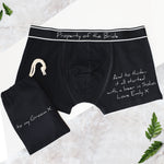 Property Of The Bride, Love Note Wedding Boxers