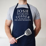 Pancake Tosser, Pancake King, Brunch Chef, Personalised Head Chef Apron, cooking gift, gift for him, Gift for Friend, Mate, Men's, Men, Mens