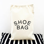 Minimal Type Shoe Bag, Home And Travel, Shoe Dust Bag, trainers, pumps, Storage organisation, Home Organization, Personalised Gift for Him