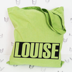 Tote Bag Personalised - Bright Rainbow colours - Shopping Bag - Gift - Multicoloured - Colour Print