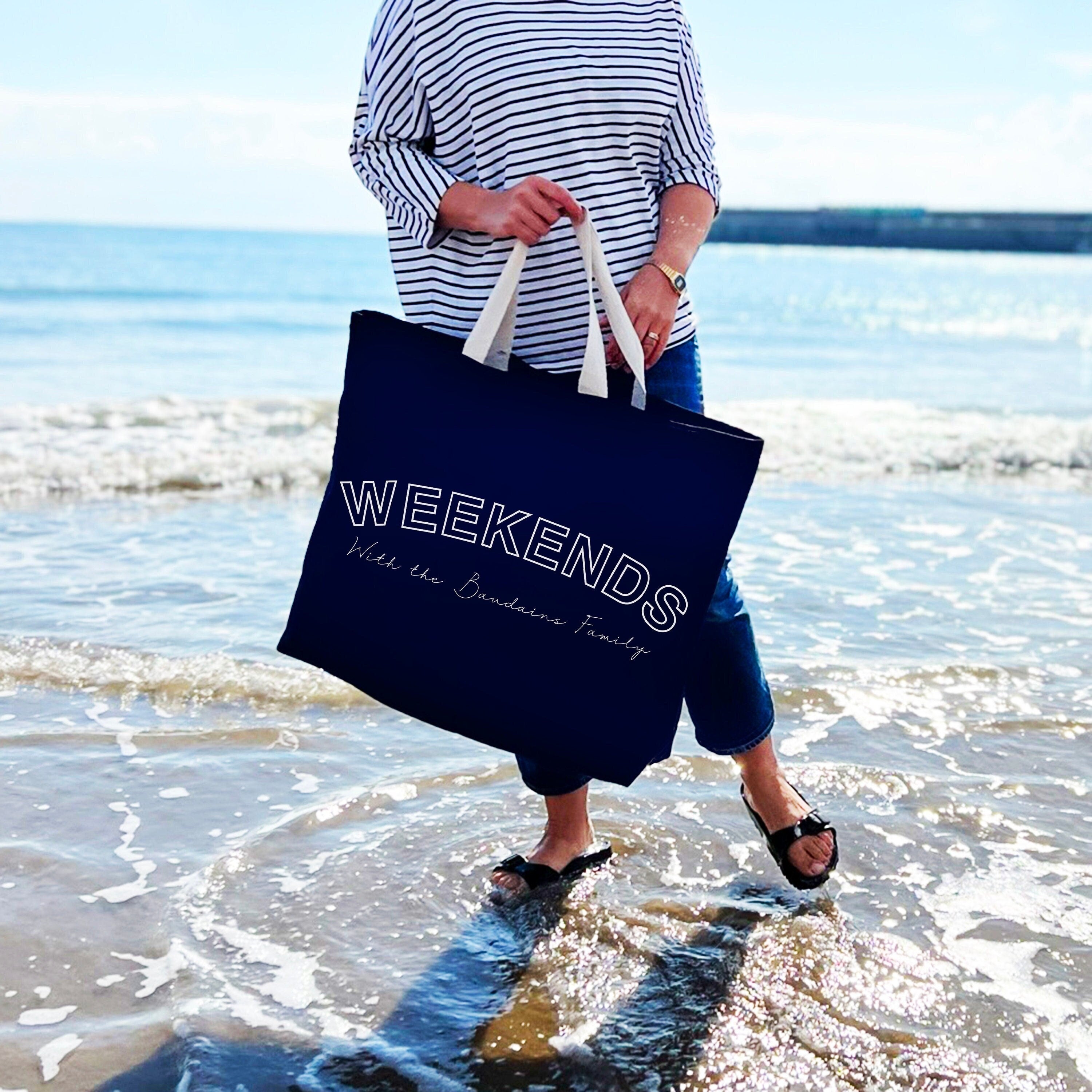Personalised Weekends Giant Shopping and Beach Bag Oversized Bag