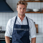 Personalised Chef Apron: Stripe Print, Minimalist Style - baking gift - cooking gift - gift for her - gift for him - Gift for new home
