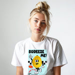 Retro Lemon Squeeze Me! Classic White T-Shirt - Vintage Style Unisex Skate and Surf Wear, Aesthetic Tee, Unisex Aesthetic gift, Streetwear