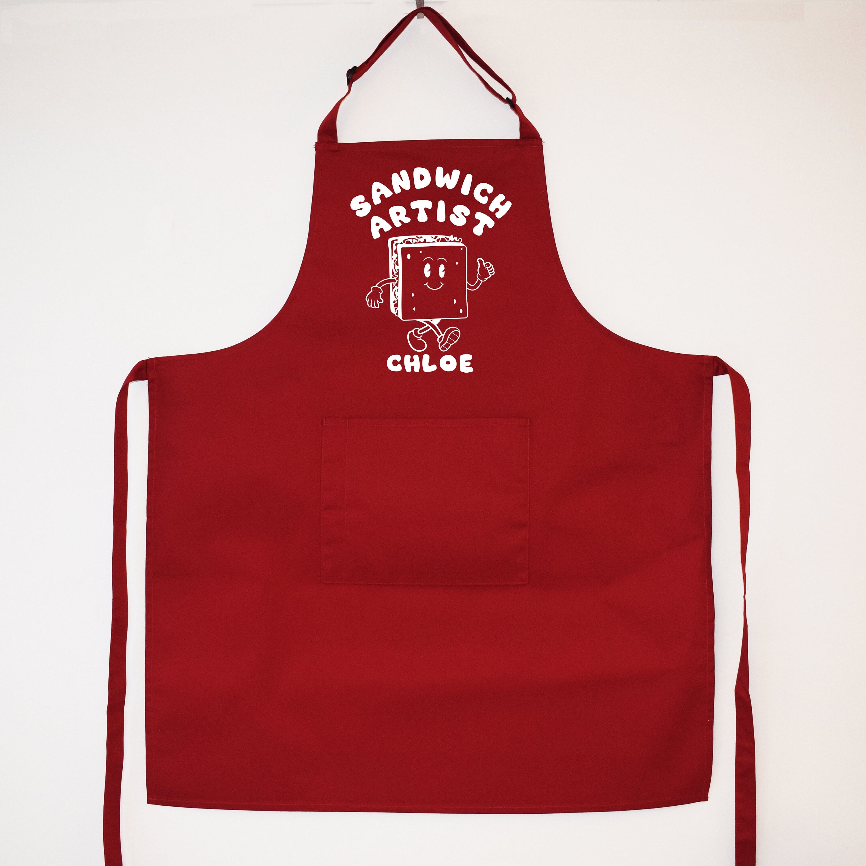 Personalised Sandwich Artist Apron | Custom Name Kitchen Gift | Sandwich Artist Cooking Apron | Sandwich Lover's Birthday Gift | Custom Name