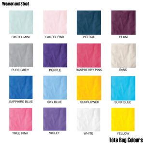 Personalised Handwritten Name Colours Tote Bag - Bright Rainbow colours - Shopping Bag - Gift - Stylish Tote - Vibrant Colour Print options