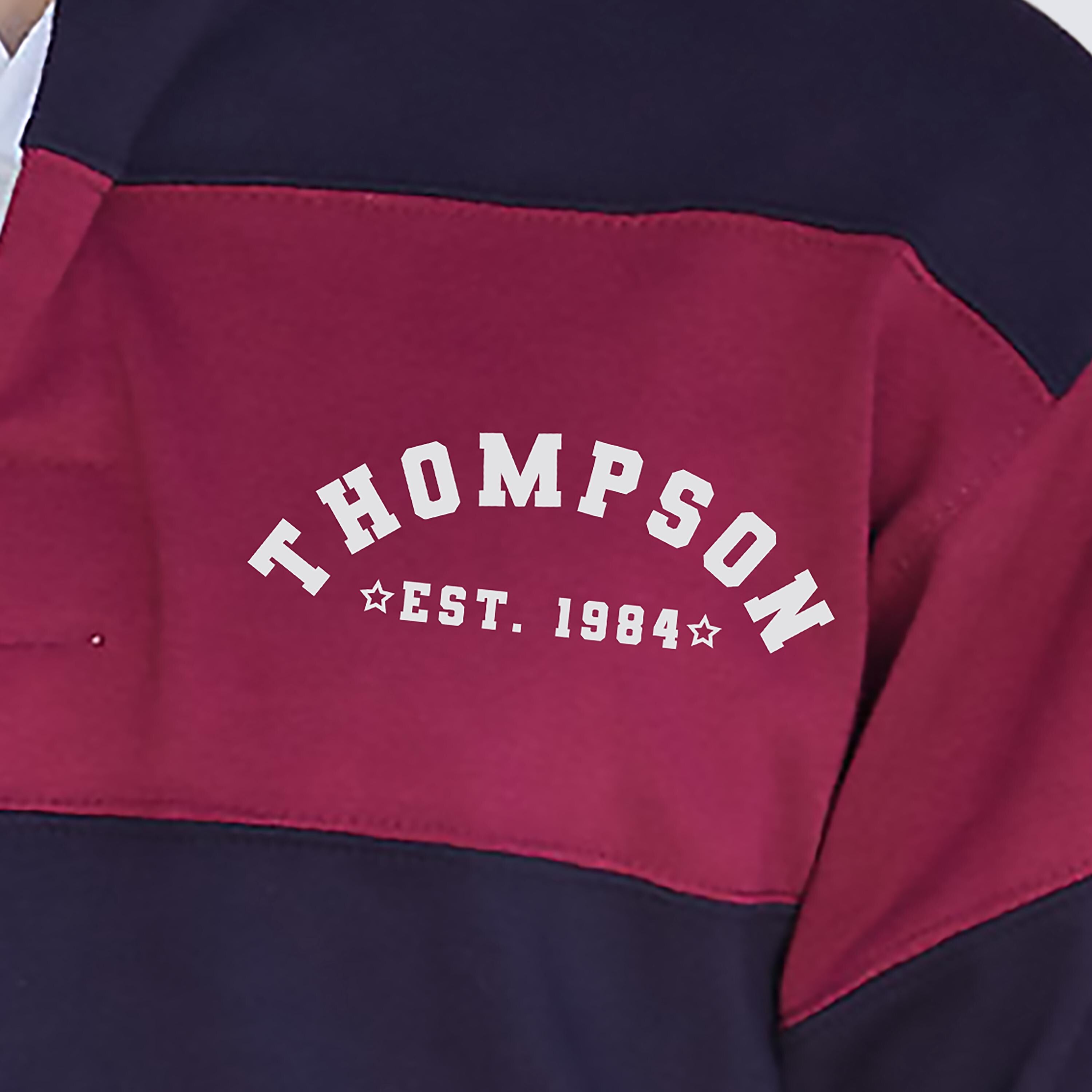 Personalised Men's Rugby Shirt - Contrast Panel Stripe - Custom Name & Date - Polo Shirt - Men's Christmas Gift, Mens Long Sleeve T- Shirt