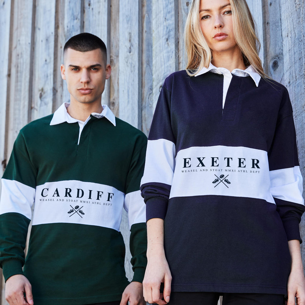 Unisex Personalised Rugby Shirt – Custom Country,City Panel – Vintage style Rugby Gift for Him, Her - Heritage Polo Shirt - hometown shirt