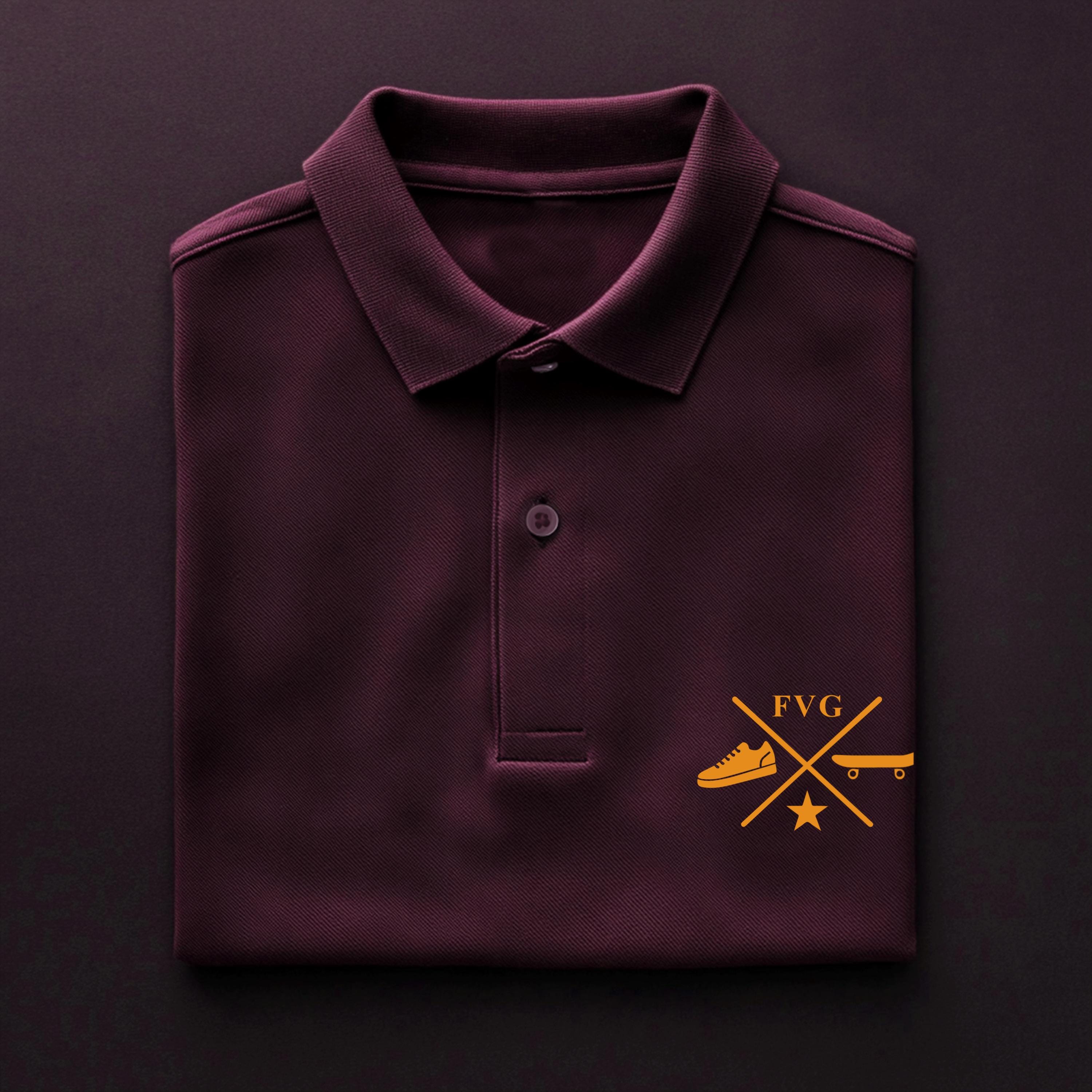 Modern Heritage Men’s Polo Shirt | Street Style Initials Logo | Skate & Trainer Graphic | Custom Polo | Gift for Him | Gift for Skaters