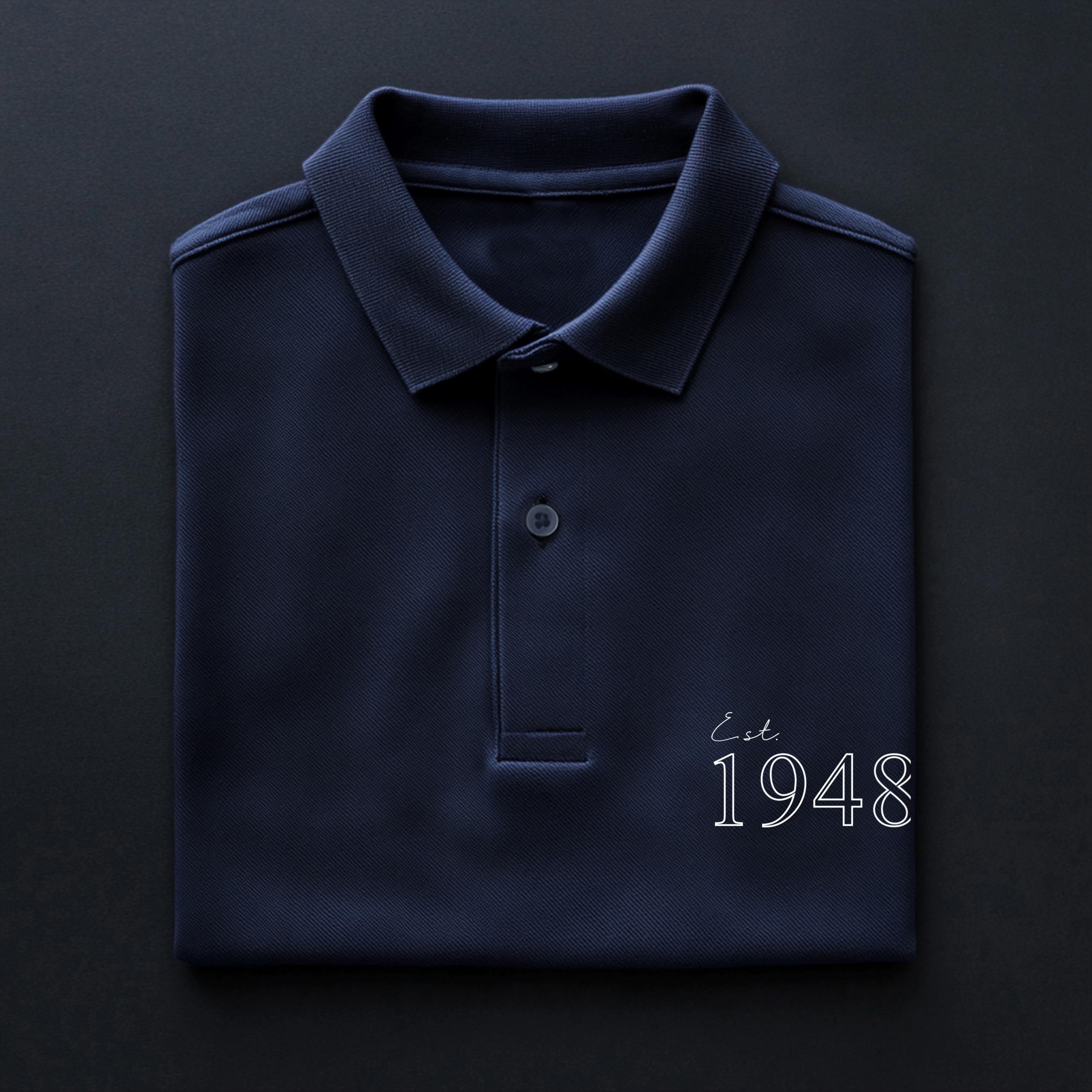Personalised Men’s Polo Shirt with Est. Year | Custom Birth Year Polo | Gift for Him | Milestone Birthday or Anniversary