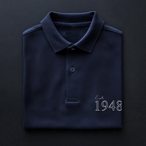 Personalised Men’s Polo Shirt with Est. Year | Custom Birth Year Polo | Gift for Him | Milestone Birthday or Anniversary