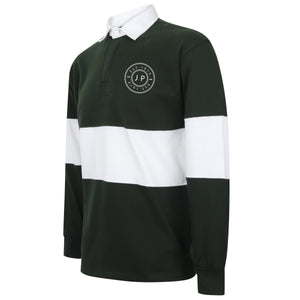 Personalised Men’s Panelled Rugby Shirt – Custom Initials & Est. Year - Circular Chest Logo – Vintage Style - Mens Polo Shirt - Mens Gift