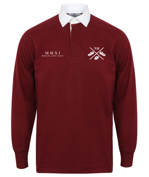 Unisex Custom Rugby Shirt with Initials | Personalised Rugby Top | Gift for Him or Her | Classic Cotton Shirt with Rugby Logo Print | Polo