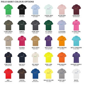 Personalised Men’s Polo Shirt with Name | Custom text Handwritten Chest Print | Gift for Him | Cotton Polo | Golf, Rugby Top | Mens T-Shirt