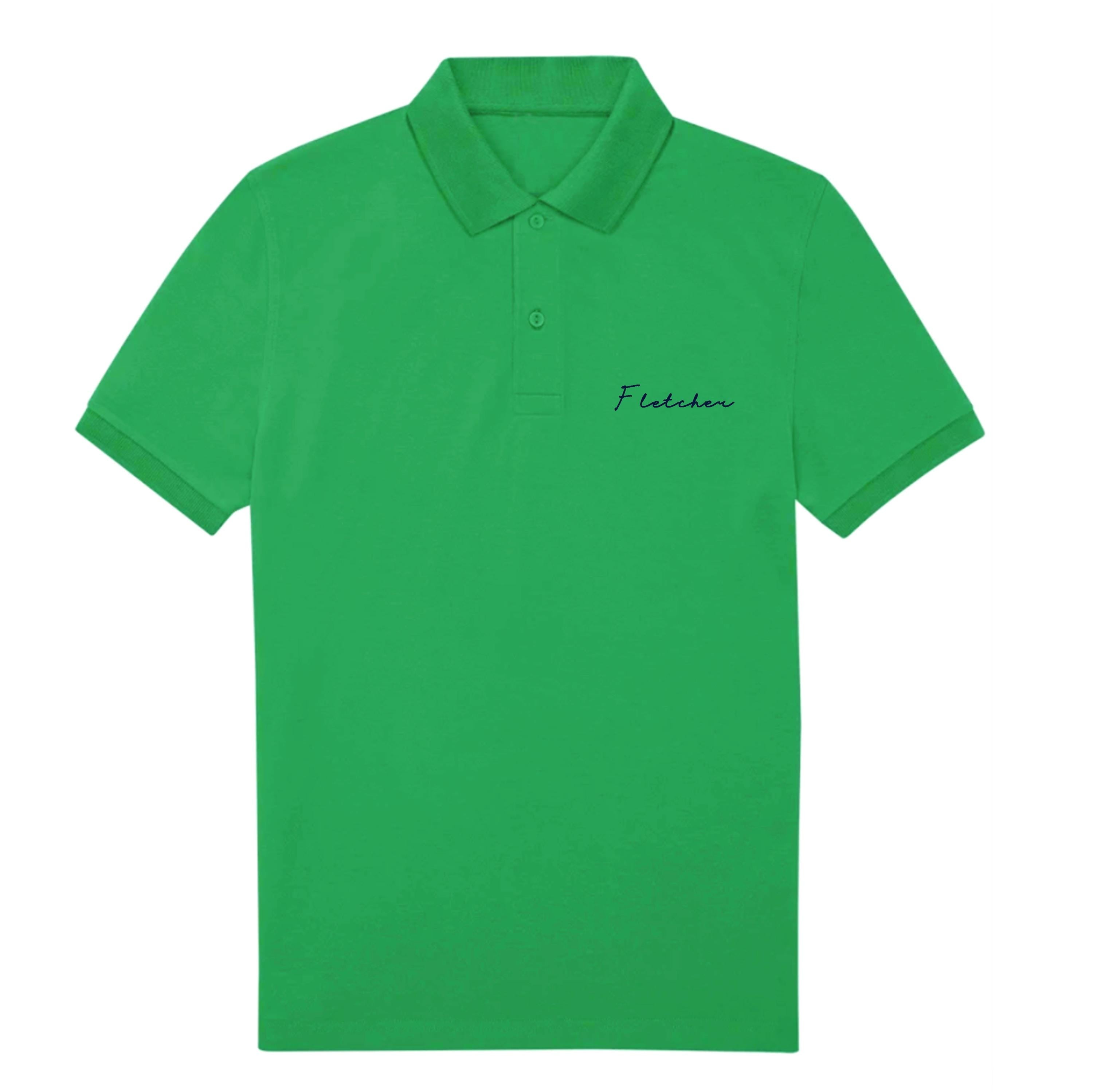 Personalised Men’s Polo Shirt with Name | Custom text Handwritten Chest Print | Gift for Him | Cotton Polo | Golf, Rugby Top | Mens T-Shirt
