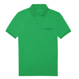 Personalised Men’s Polo Shirt with Name | Custom text Handwritten Chest Print | Gift for Him | Cotton Polo | Golf, Rugby Top | Mens T-Shirt