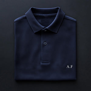 Personalised Men’s Polo Shirt with Initials | Classic Chest Monogram Print | Custom Cotton Polo | Gift for Him | 30 Colours | Gift for Dad