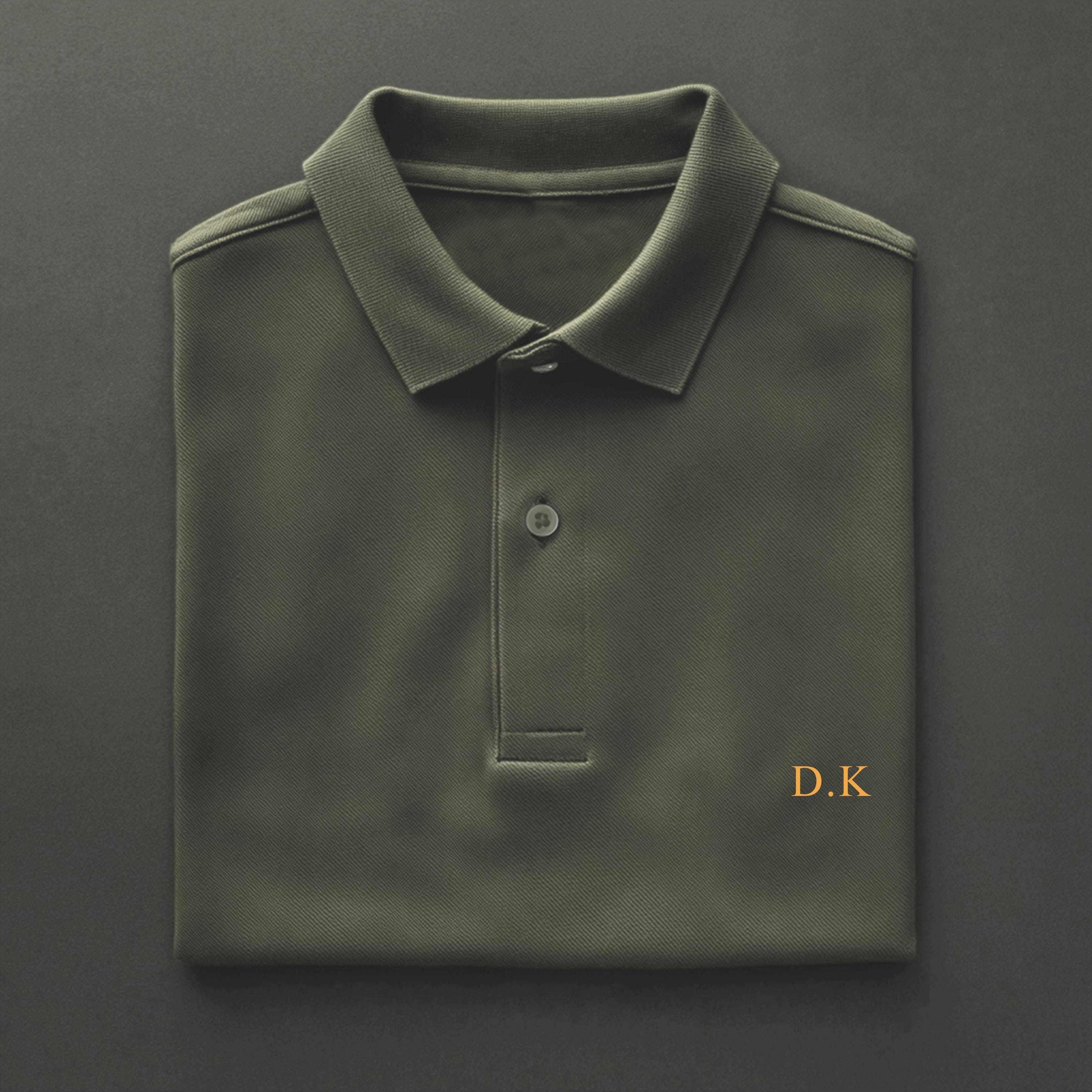 Personalised Men’s Polo Shirt with Initials | Classic Chest Monogram Print | Custom Cotton Polo | Gift for Him | 30 Colours | Gift for Dad