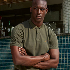 Personalised Men’s Polo Shirt with Initials | Classic Chest Monogram Print | Custom Cotton Polo | Gift for Him | 30 Colours | Gift for Dad