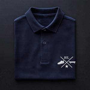 Modern Heritage Men’s Polo Shirt | Street Style Initials Logo | Skate & Trainer Graphic | Custom Polo | Gift for Him | Gift for Skaters