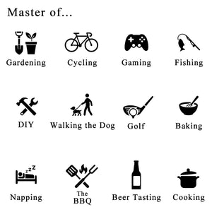 Personalised “Master Of…” Hobby T Shirt – Funny Gift For Him, Dad, Grandad Or Husband