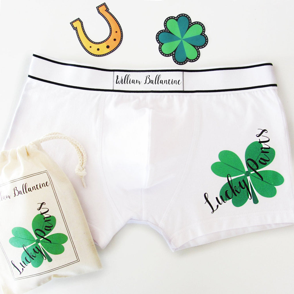 Lucky Pants, Personalised Men's Boxer Briefs