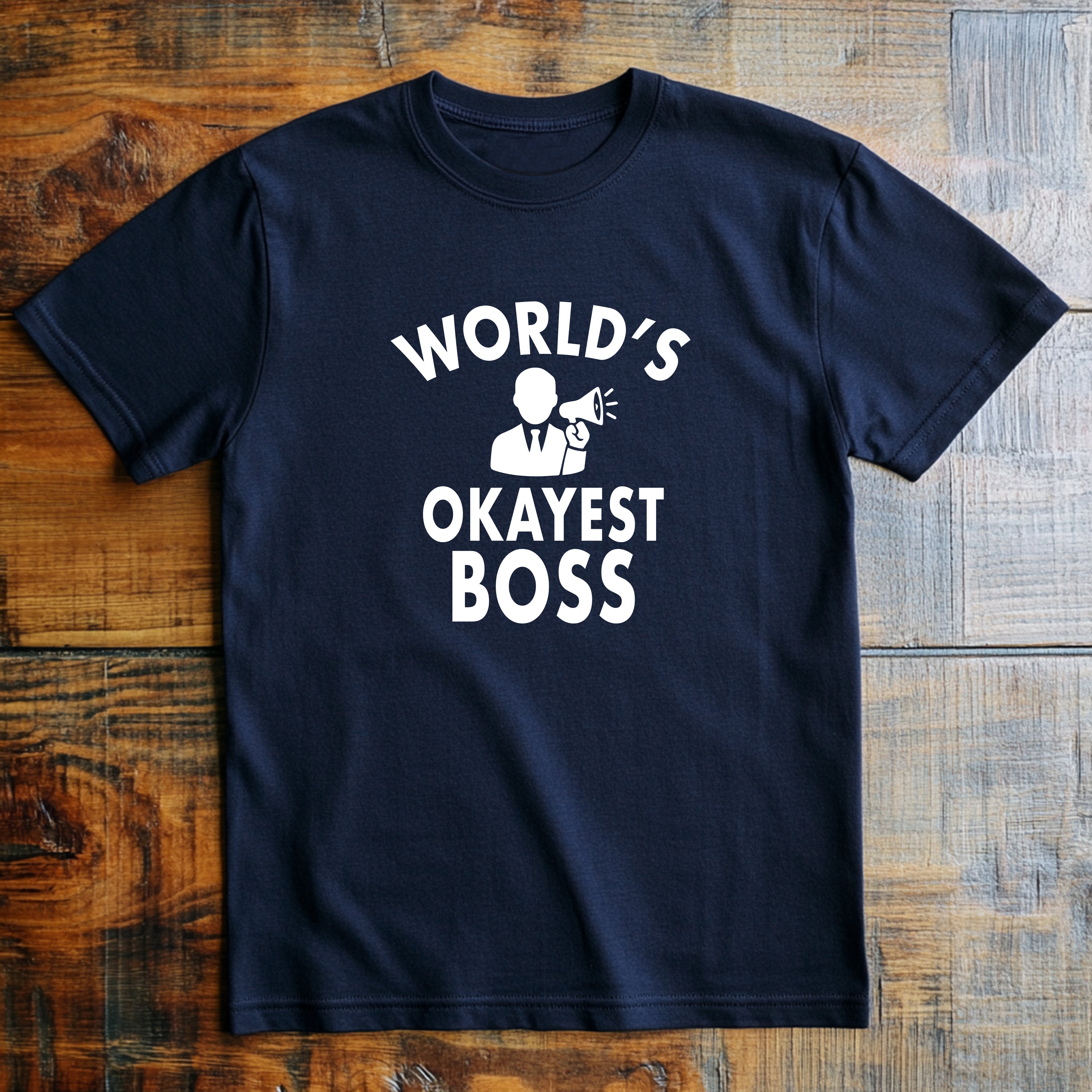 Personalised 'World’s Okayest' T Shirt – Funny Gift For Dad, Grandad, Husband Or Boss