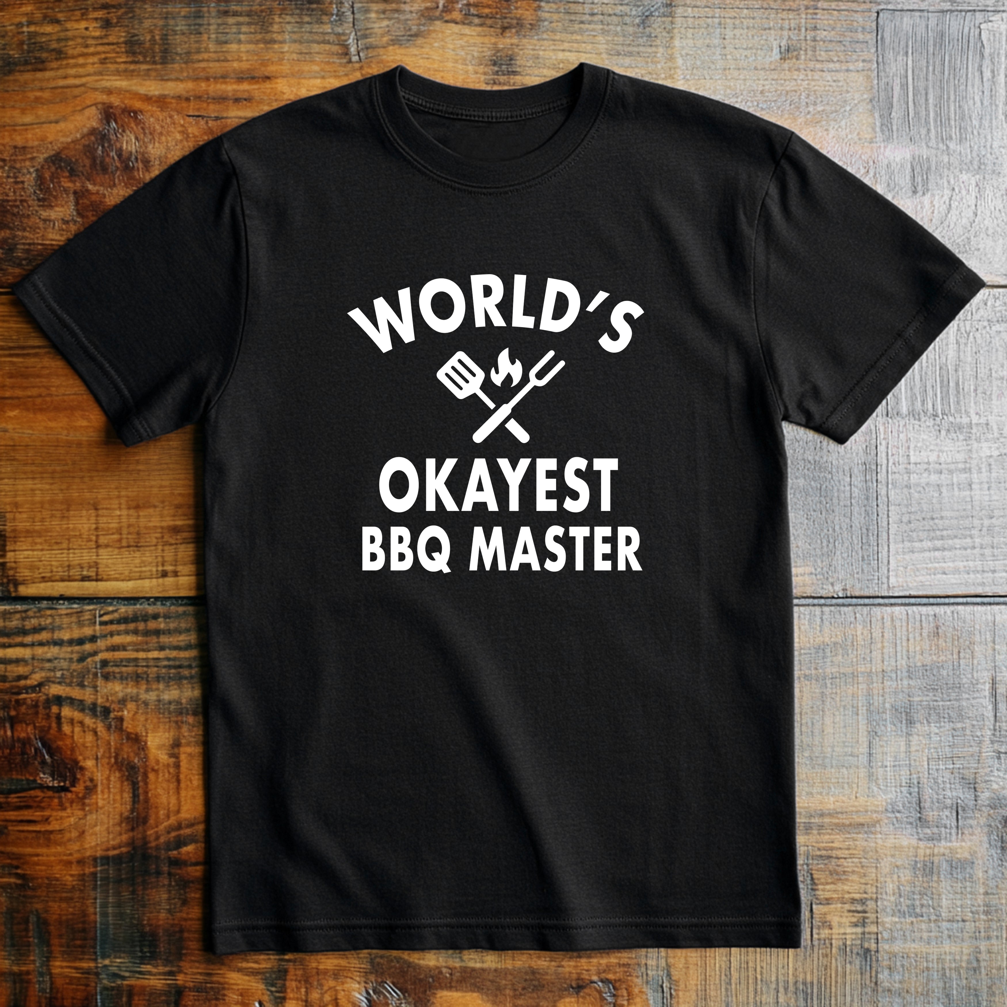 Personalised 'World’s Okayest' T Shirt – Funny Gift For Dad, Grandad, Husband Or Boss