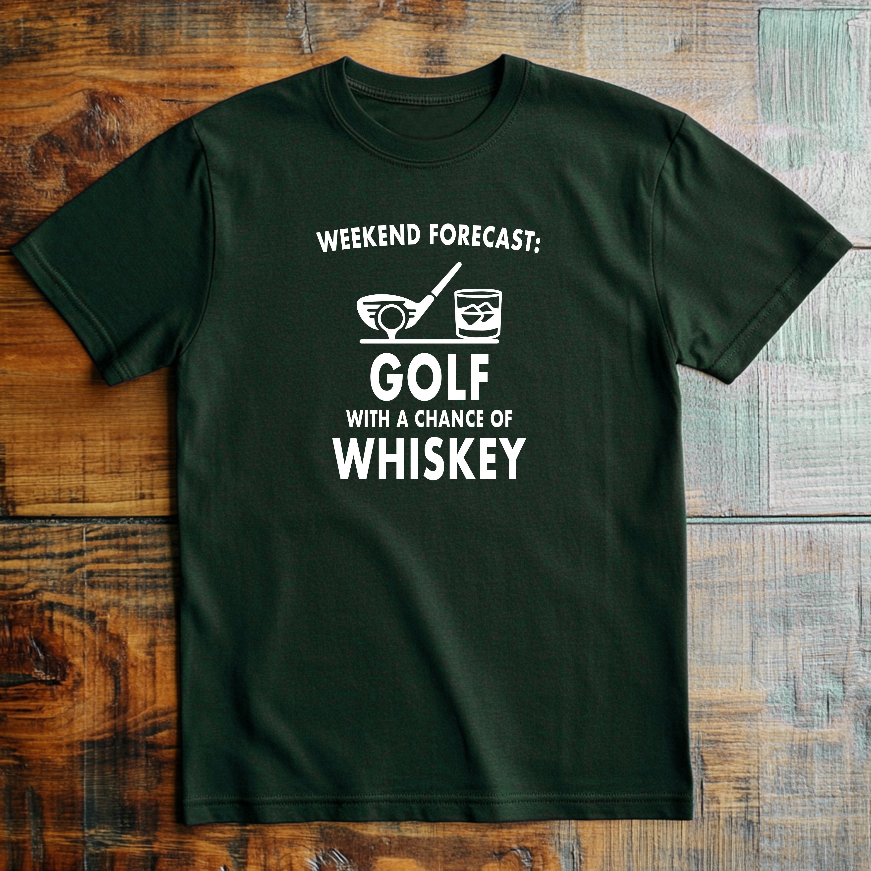 Personalised “Weekend Forecast” T Shirt – Funny Gift For Him, Dad, Grandad Or Husband