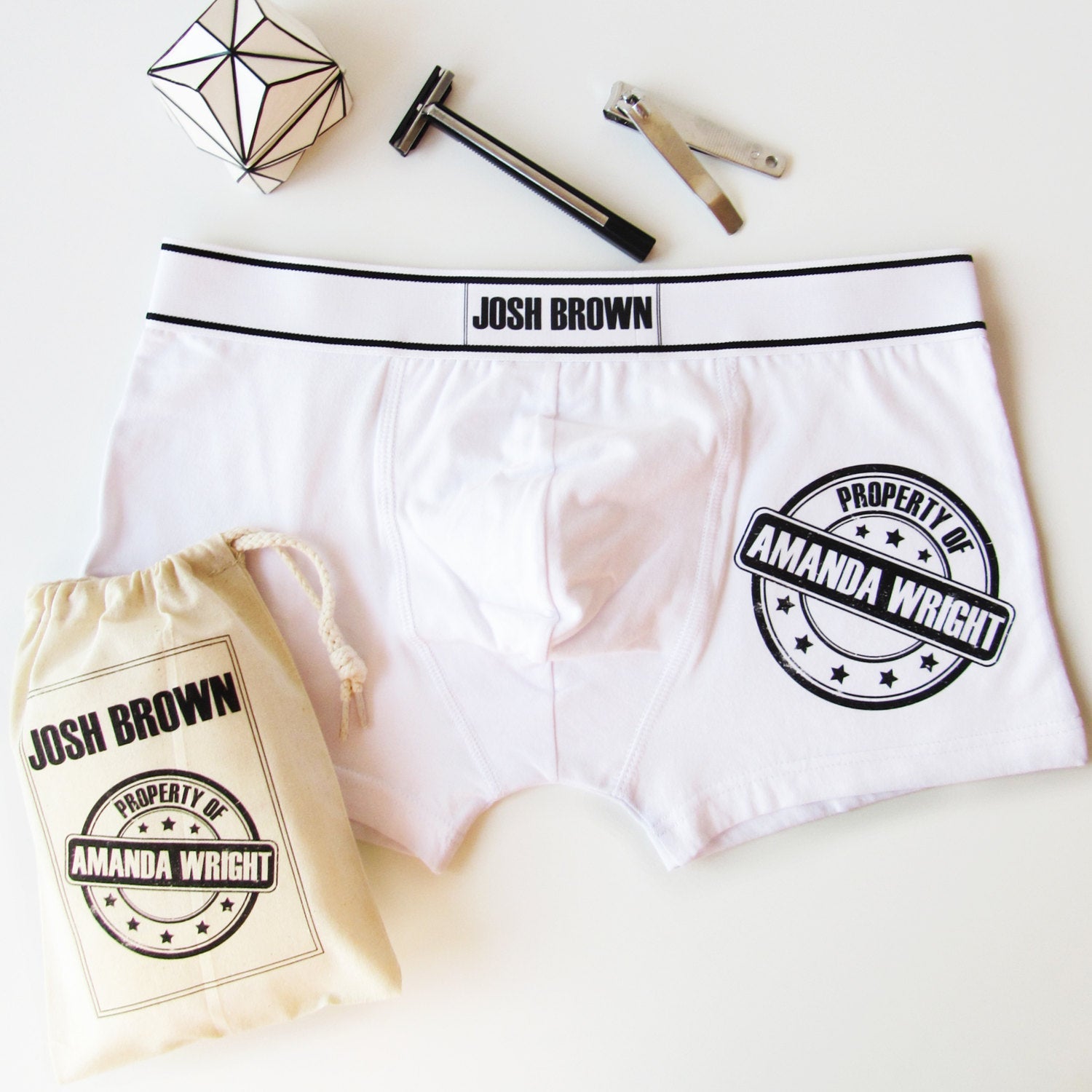 Property Of Personalised Mens Boxers