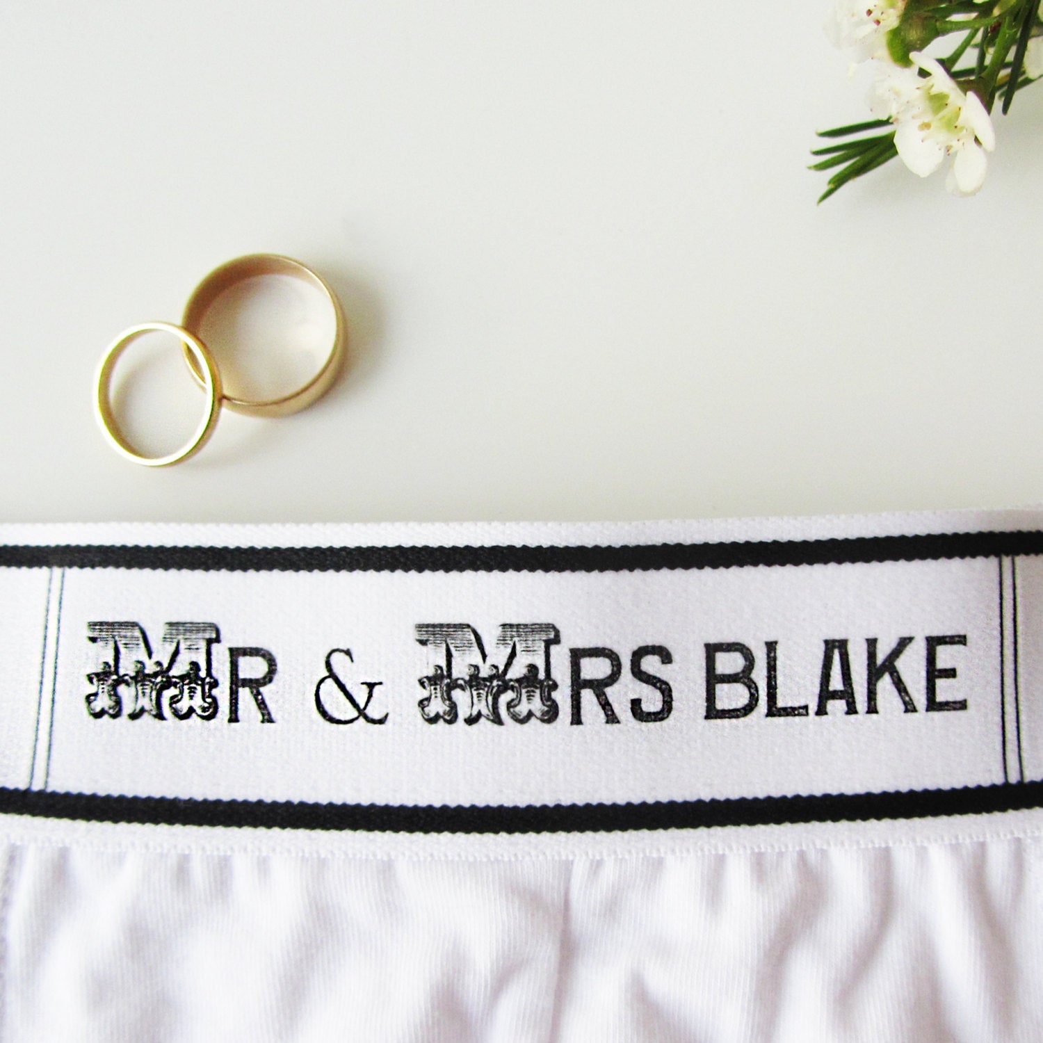 Groom's Wedding Rings, Personalised Men's Boxer Briefs