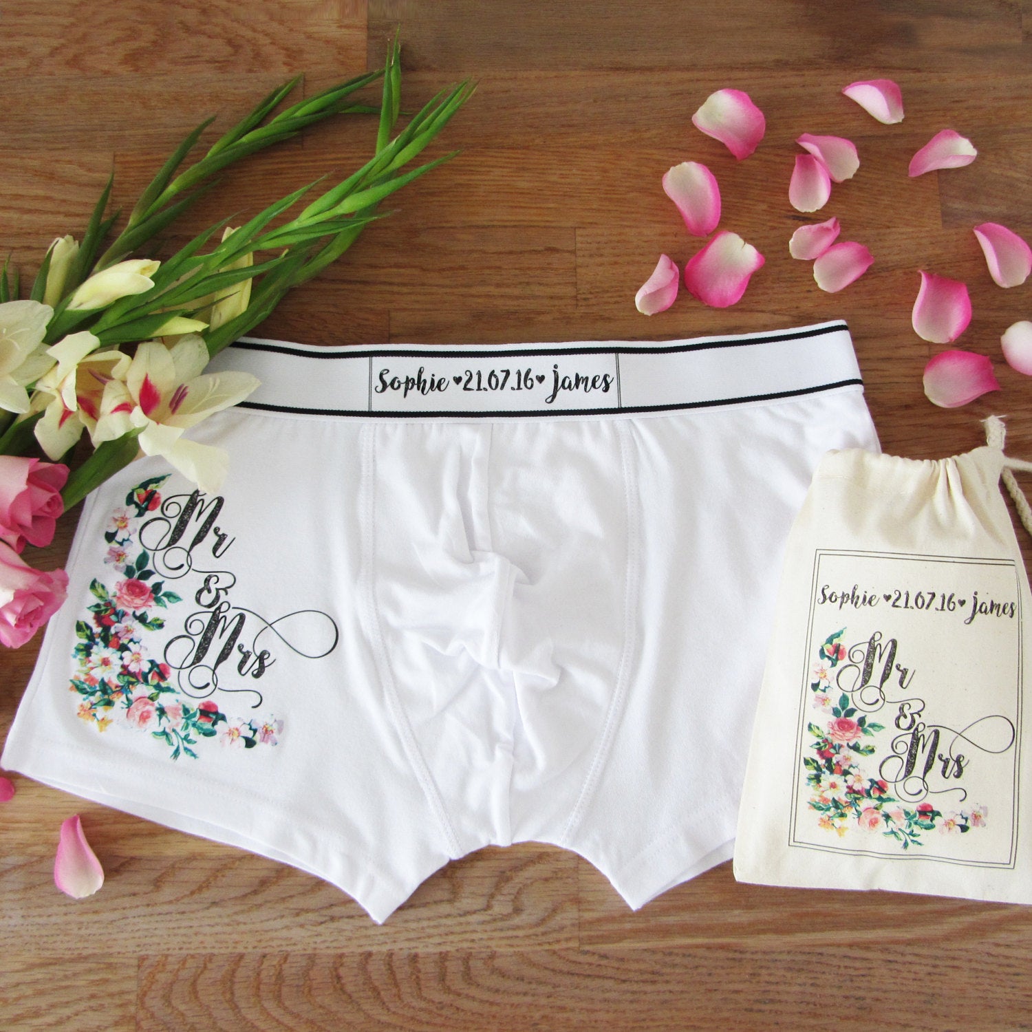 Mr And Mrs Wedding And Anniversary, Men's Boxer Briefs