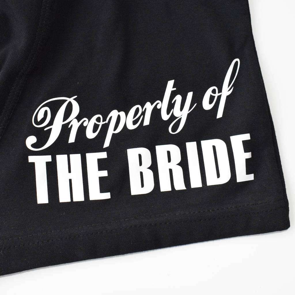 Property Of The Bride, Groom Boxers